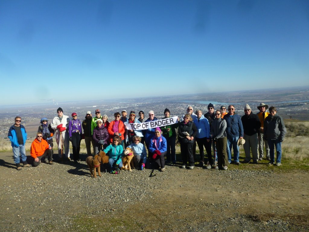 Hiking group on Badger Mt